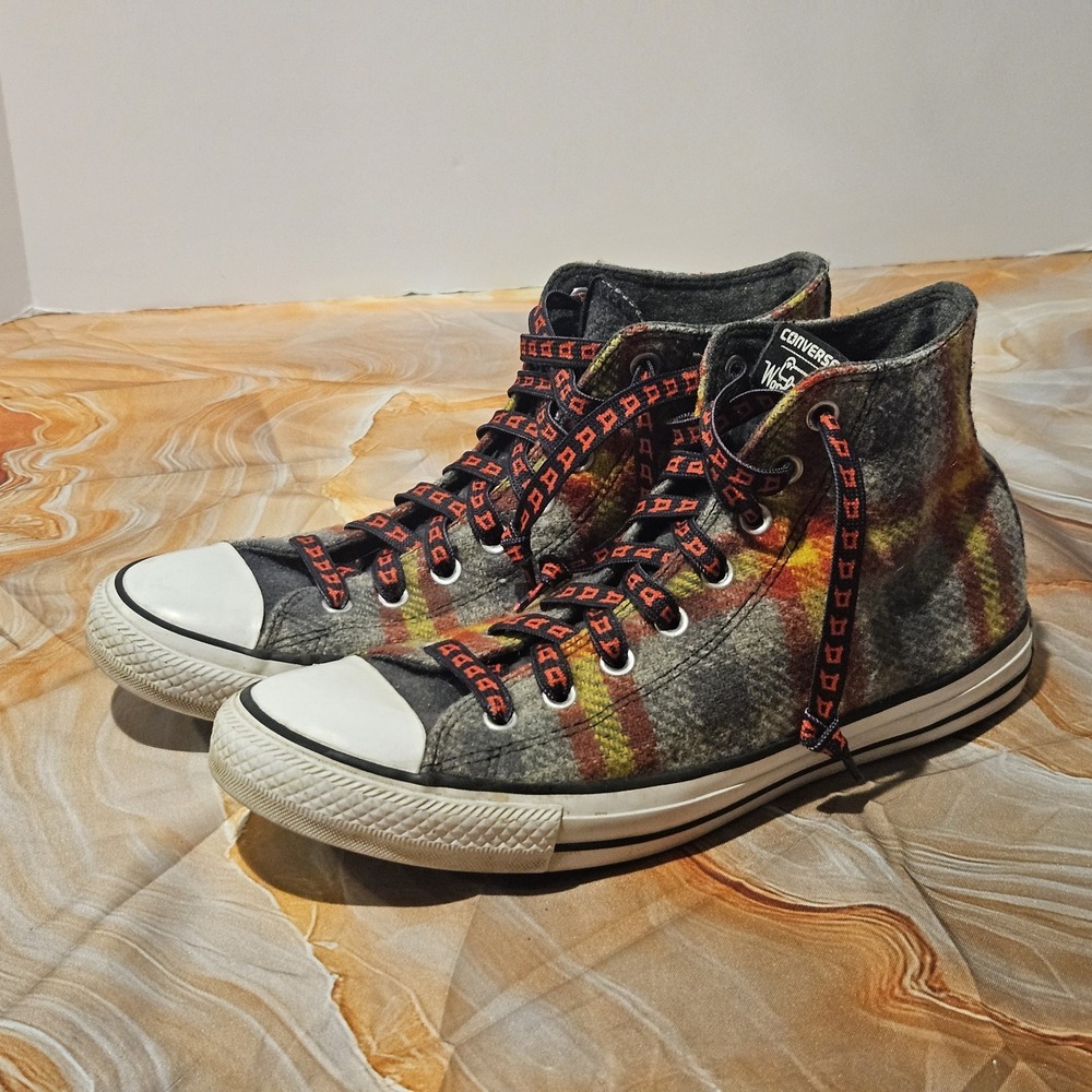 Converse Chuck Taylor All Star Hi Woolrich Plaid 149456C Men's 9 Women's 11